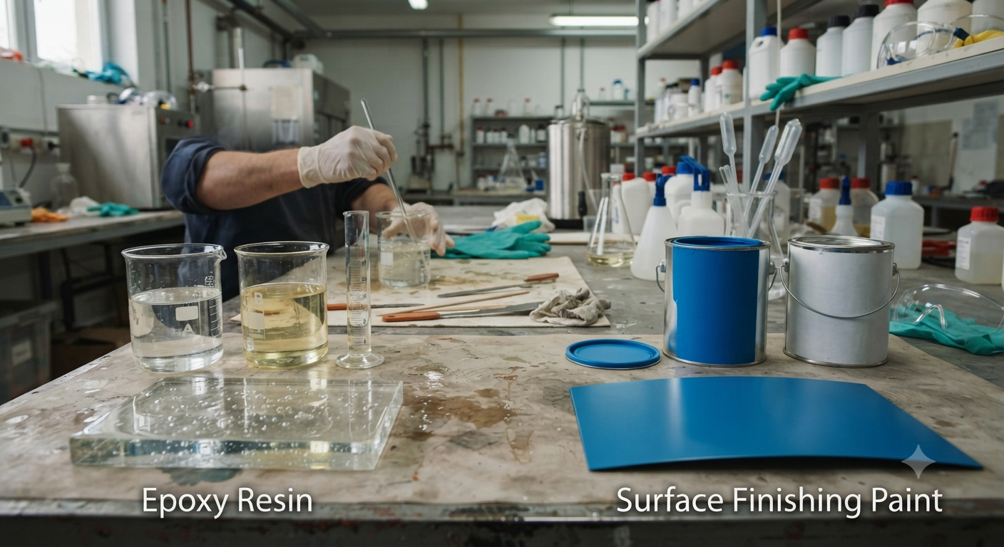 Phân biệt rõ ràng giữa Epoxy resin và sơn hoàn thiện bề mặt
